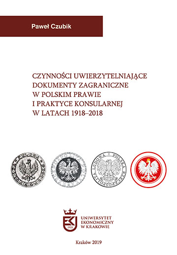 Okładka książki Paweł Czubik "Czynności uwierzytelniające dokumenty zagraniczne..."